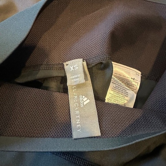 Adidas by Stella McCartney Black Perforated Logo Leggings XS - Picture 4 of 4